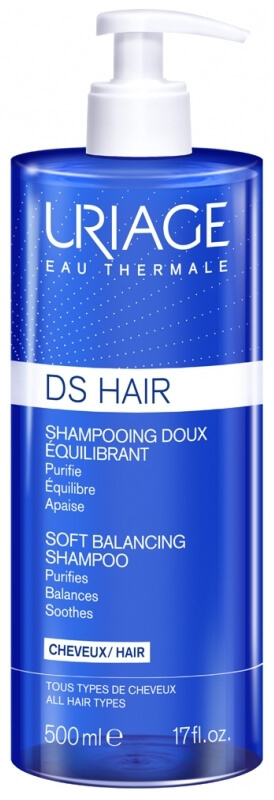 Uriage DS HAIR Soft Balancing Shampoo čisticí šampon pro citlivou pokožku hlavy 500 ml