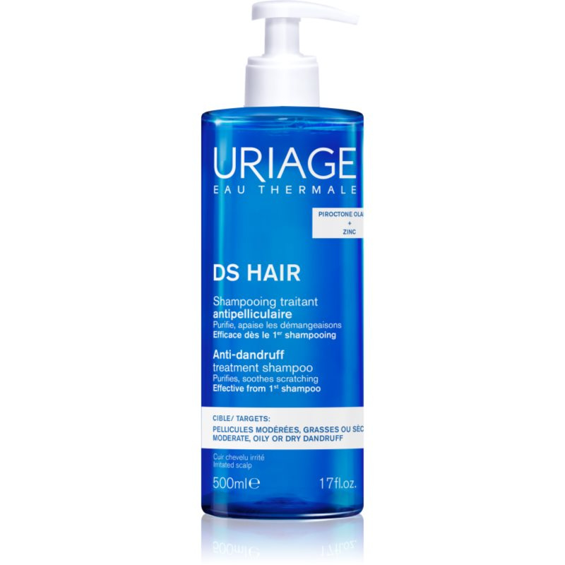 Uriage DS HAIR Anti-Dandruff Treatment Shampoo šampon proti lupům pro podrážděnou pokožku hlavy 500 ml