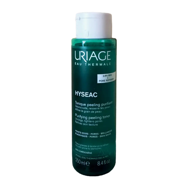 Uriage Hyseac Purifying Peeling Toner čisticí tonikum pro regulaci mazu a minimalizaci pórů s AHA kyselinami 250 ml