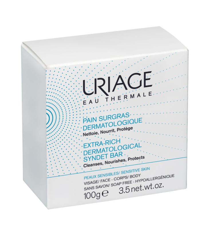 Uriage DERM-PHY Dermatological Syndet Bar jemné čisticí mýdlo 100 g