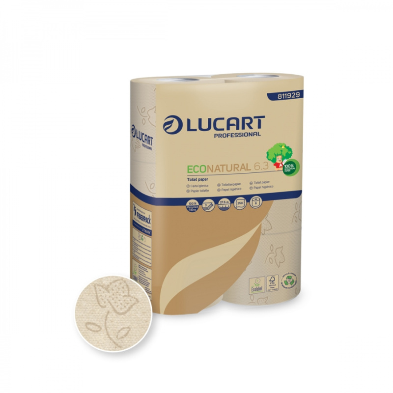 Lucart Professional Lucart ECONATURAL 6.3 toaletní papír  - 6 ks