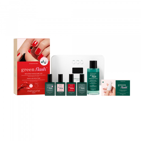 Manucurist Dárková sada Green Flash Mani Led Routine