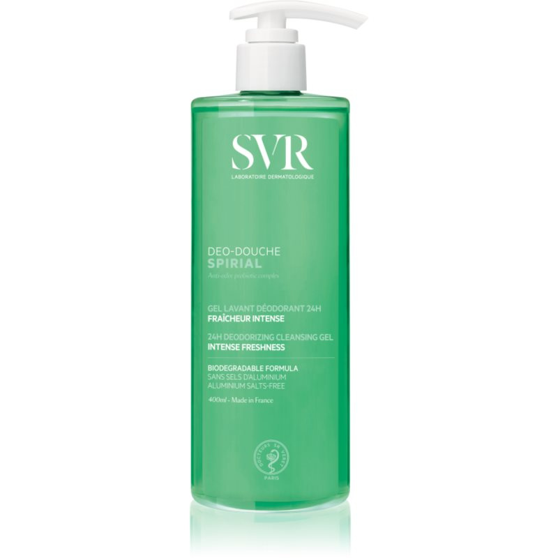 SVR Spirial Deo-Douche čisticí gel na obličej, tělo a vlasy pro citlivou pleť 400 ml