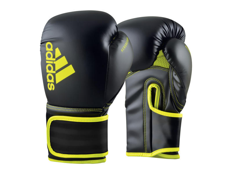 adidas Boxerské rukavice Hybrid 80 (12 OZ, černá/žlutá)