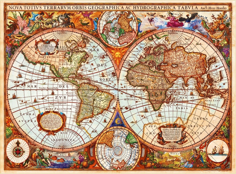 Historická mapa světa puzzle 3000 dílků