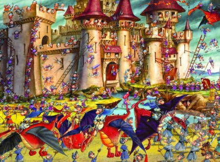 François Ruyer: Battle with dragons - puzzle z kategorie Umělecké
