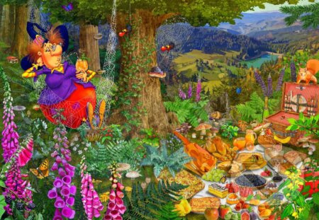 The Witch Picnic - puzzle z kategorie Umělecké