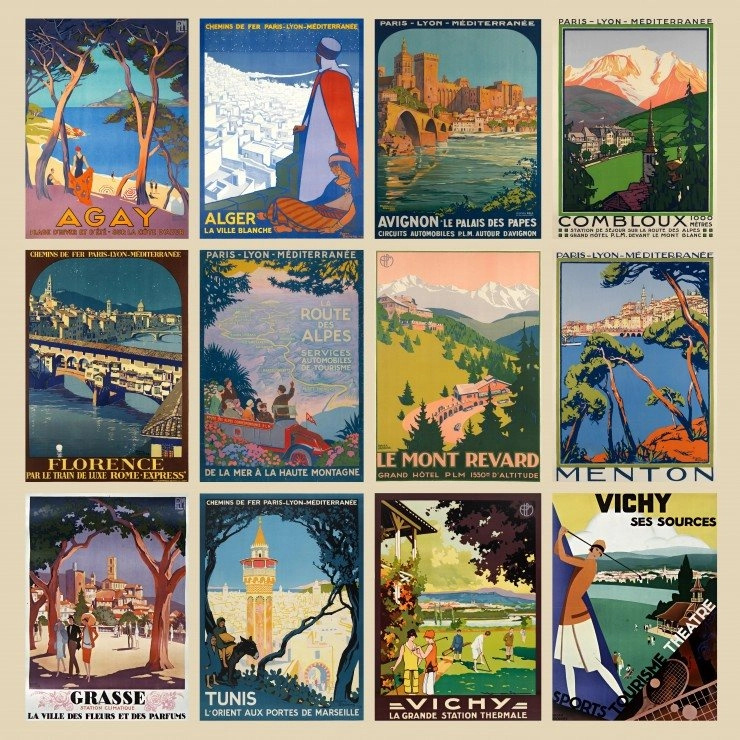 Grafika čtvercové puzzle Plakáty Rogera Brodese 1000 dílků
