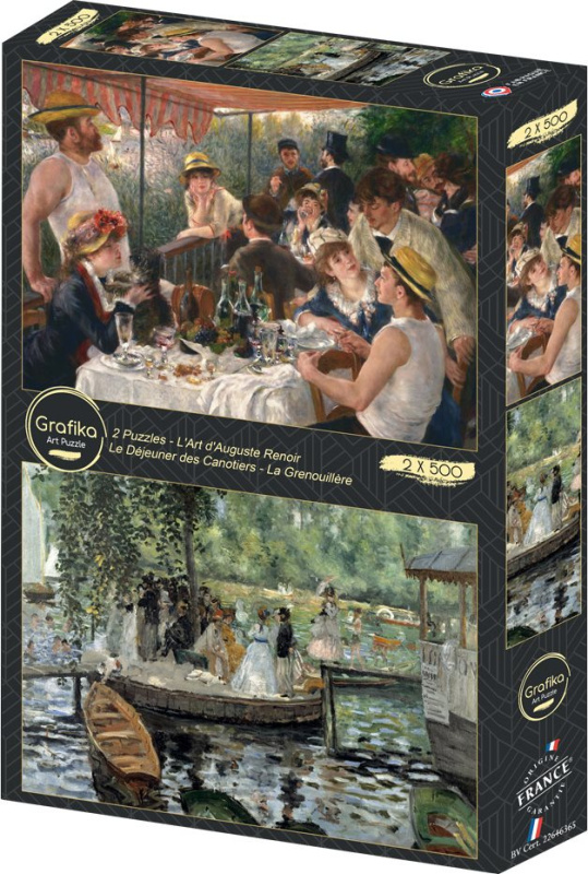 grafika puzzle snídaně veslařů a la grenouillère 2×500 dílků