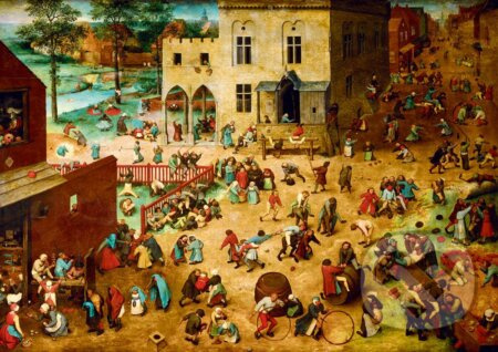 Pieter Bruegel the Elder - Children's Games, 1560 - puzzle z kategorie Umělecké