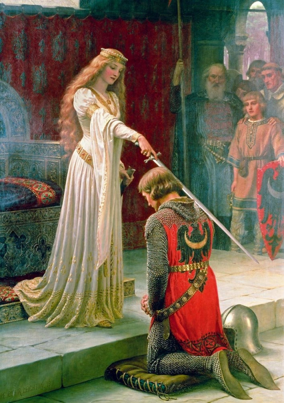 Edmund Blair Leighton - The Accolade, 1901 - puzzle z kategorie Umělecké