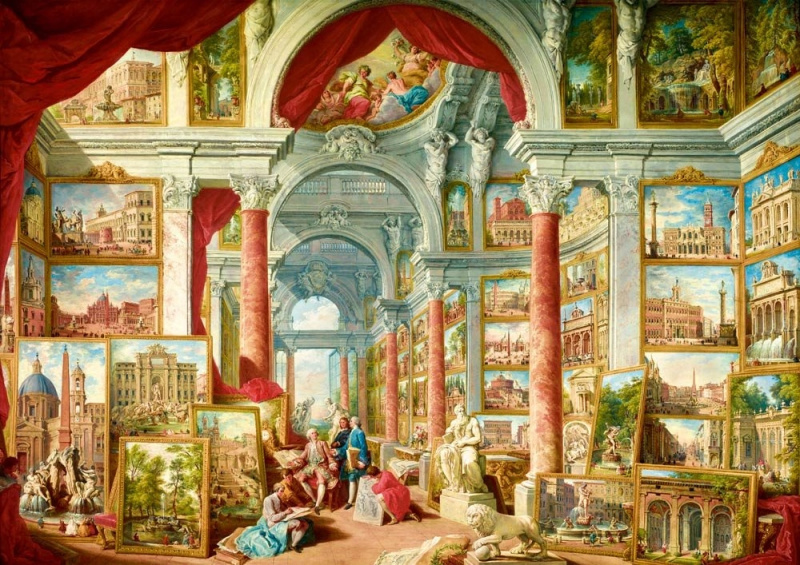 Panini - Picture Gallery with Views of Modern Rome, 1757 - puzzle z kategorie Umělecké