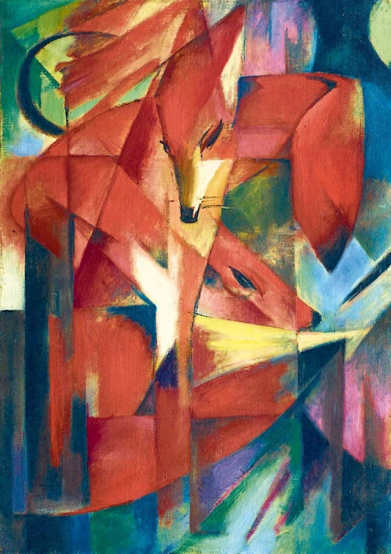 BlueBird Franz Marc Lišky 1913 1000 dílků