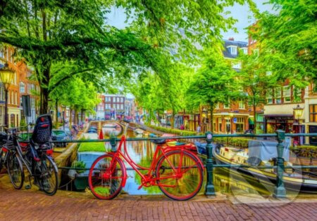 The Red Bike in Amsterdam - puzzle z kategorie Města a stavby