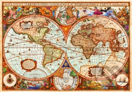 Vintage Map - puzzle z kategorie Umělecké