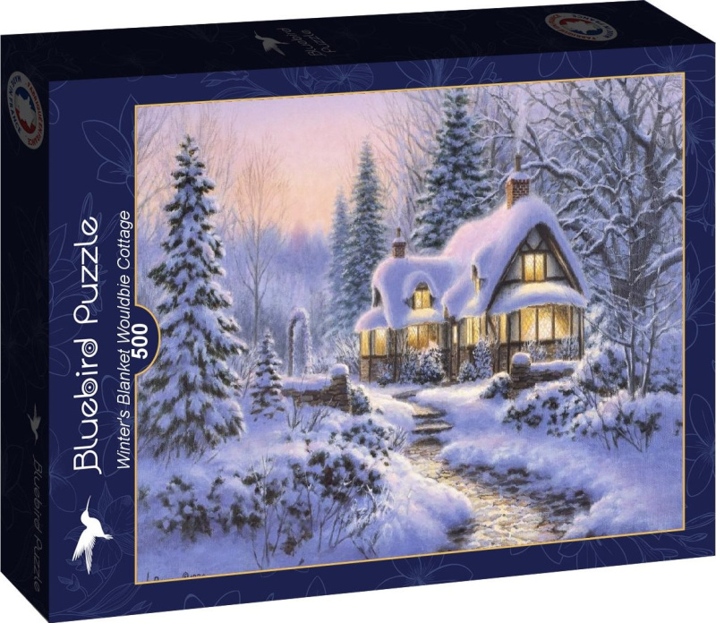Puzzle Zimní přikrývka Wouldbie Cottage 500 dílků