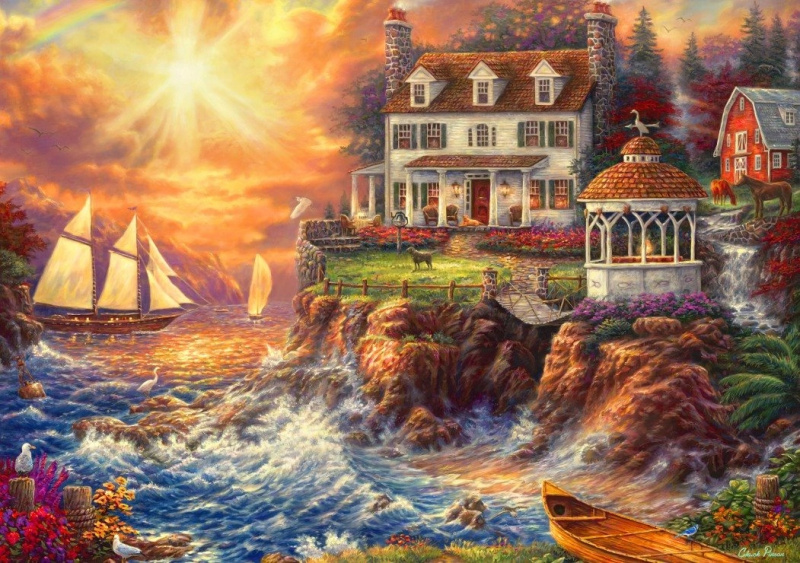 Puzzle Život nad rozbouřeným mořem od BLUEBIRD 1000 dílků