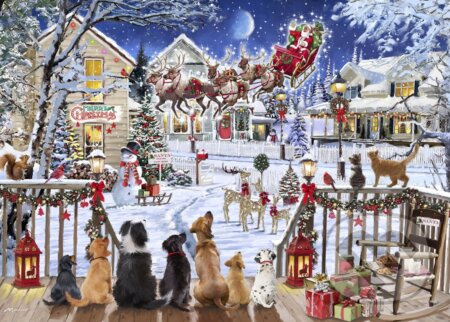 Domáce zvieratá na verande - puzzle z kategorie Zvířata