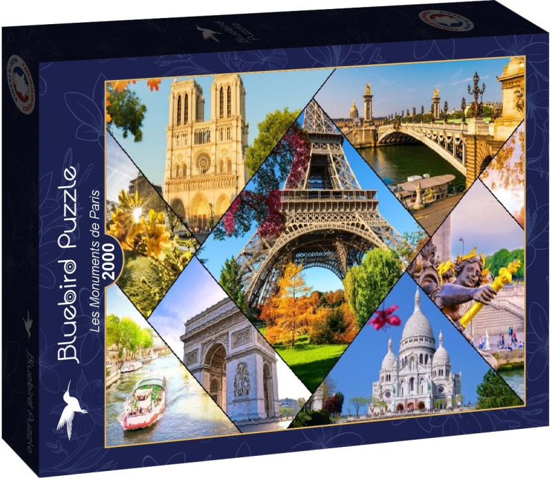 Puzzle Bluebird 2000 dílků Pařížské památky