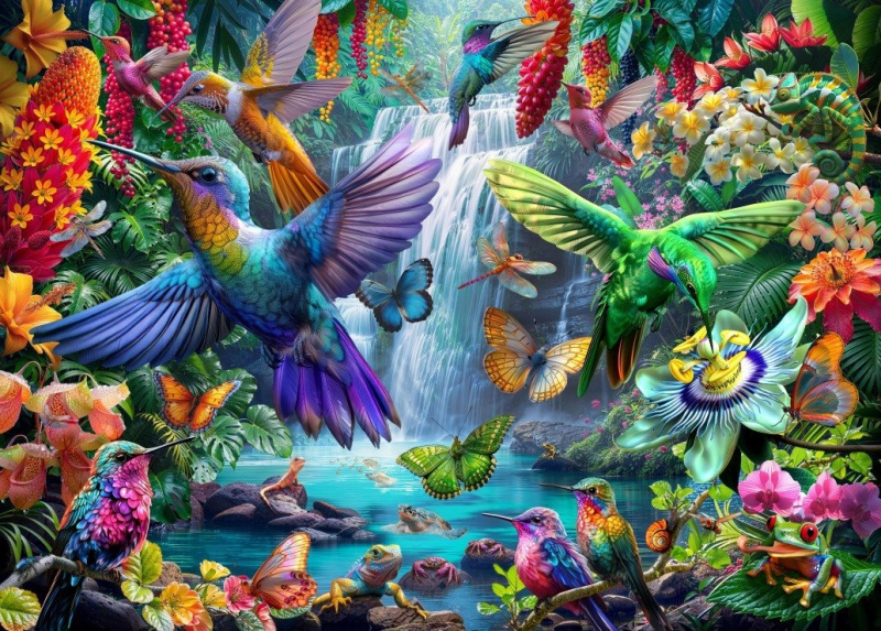 Puzzle Tropičtí kolibříci 500 dílků