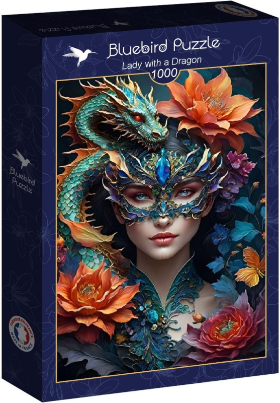 Puzzle Dívka s Drakem 1000 dílků