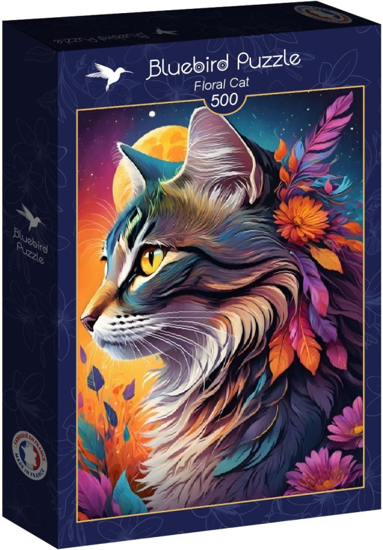 Bluebird Puzzle Květinová kočka 500 dílků