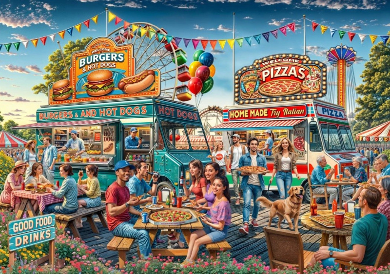 Puzzle Bluebird Pojízdné občerstvení 2000 dílků