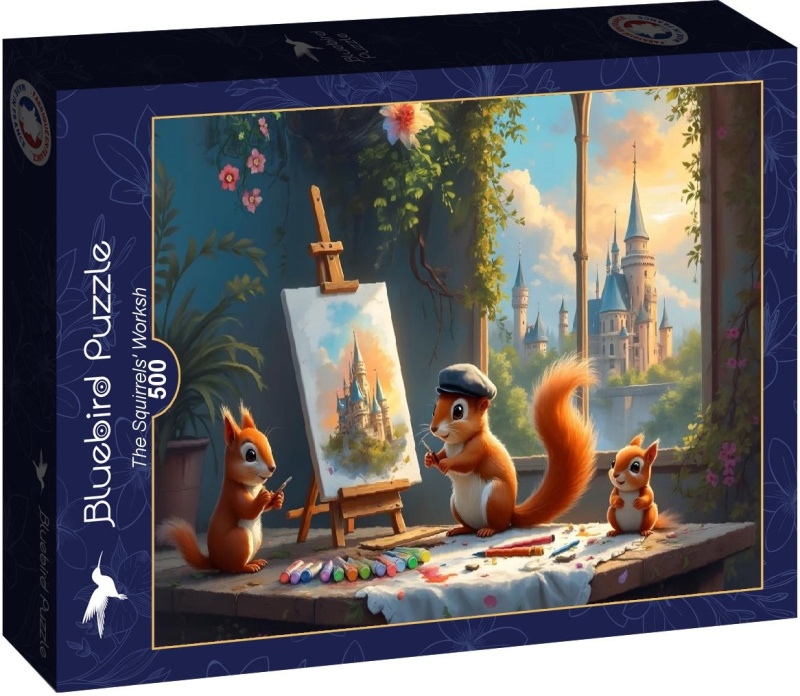 Bluebird puzzle veverčí ateliér 500 dílků