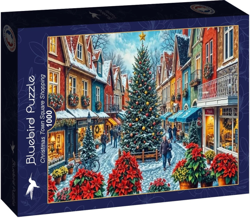 Bluebird puzzle Vánoční nákupy na náměstí 1000 dílků