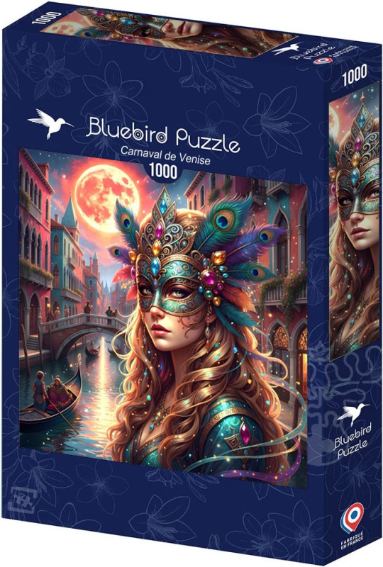 Bluebird čtvercové puzzle Benátský karneval – 1000 dílků
