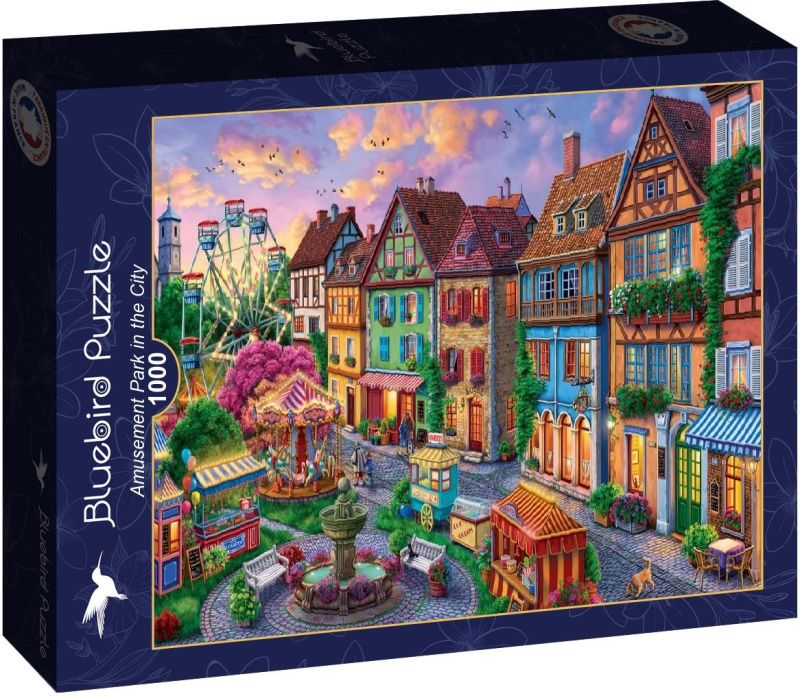 Puzzle Zábavní park ve městě 1000 dílků BLUEBIRD