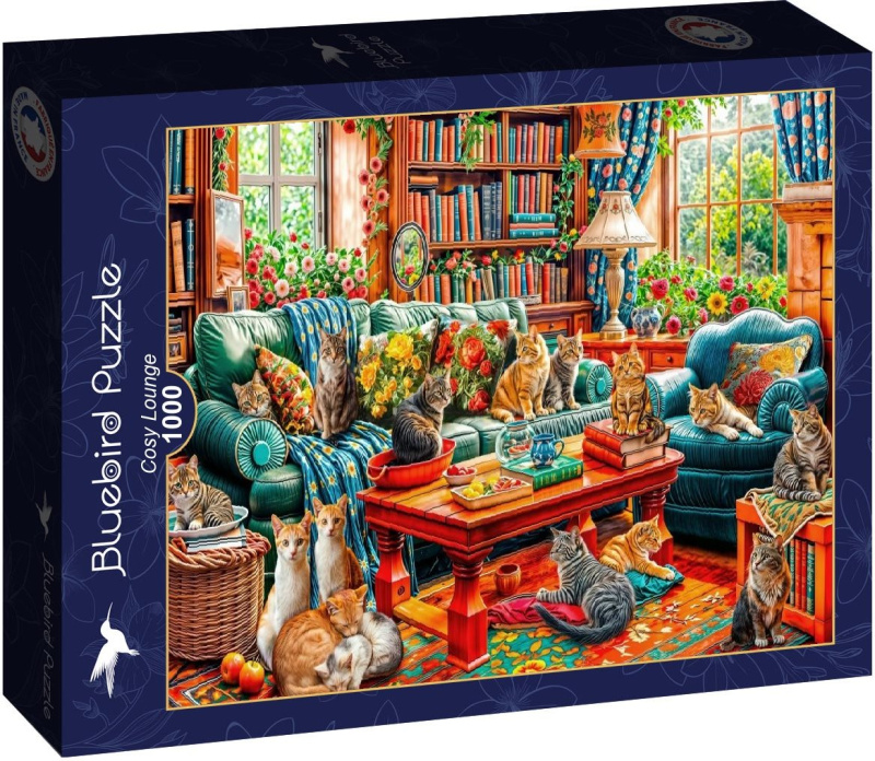 Puzzle Bluebird 1000 dílků Útulný obývací pokoj