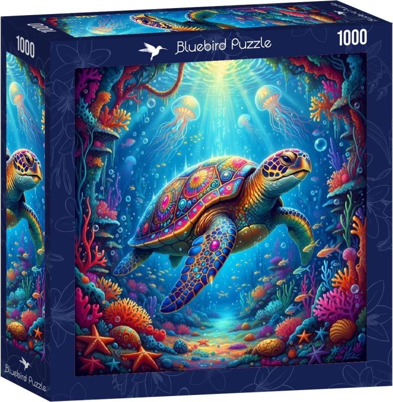 Bluebird čtvercové puzzle mořská želva 1000 dílků