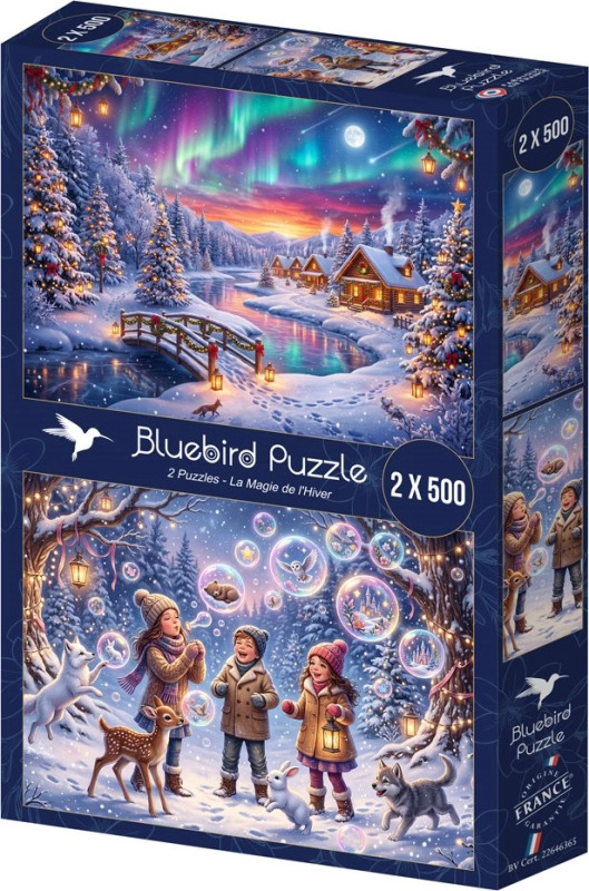 BLUEBIRD Puzzle Kouzlo zimy 2x500 dílků