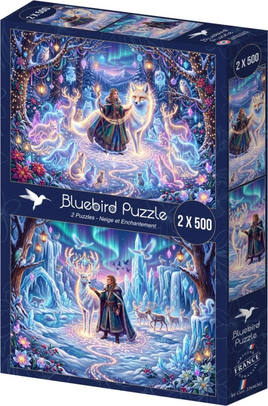 BLUEBIRD Puzzle Kouzelná zimní říše 2x500 dílků