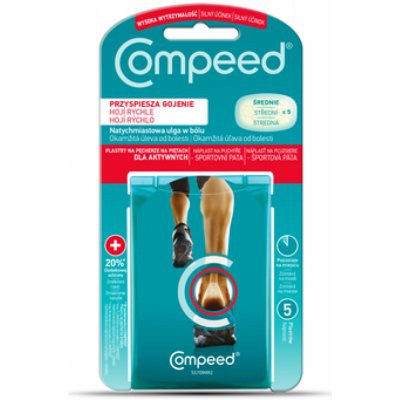 COMPEED Náplast na puchýře sportovní pata 5 kusů