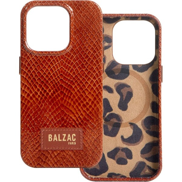 Native Union x Balzac Embossed Cognac MagSafe kryt iPhone 15 Pro Max