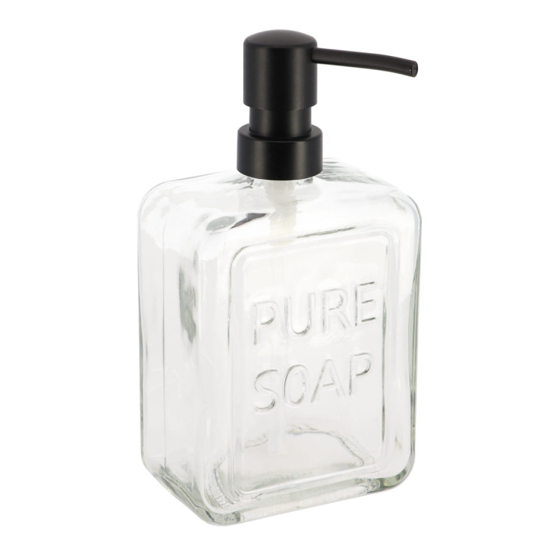 Tendance Skleněný dávkovač mýdla PURE SOAP, 550 ml transparentní