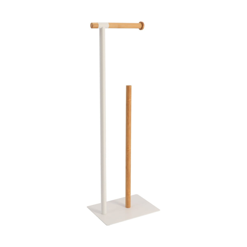 Tendance Kovový stojan na toaletní papír s náplní MAT, 69,5 x 22 x 16 cm bílý