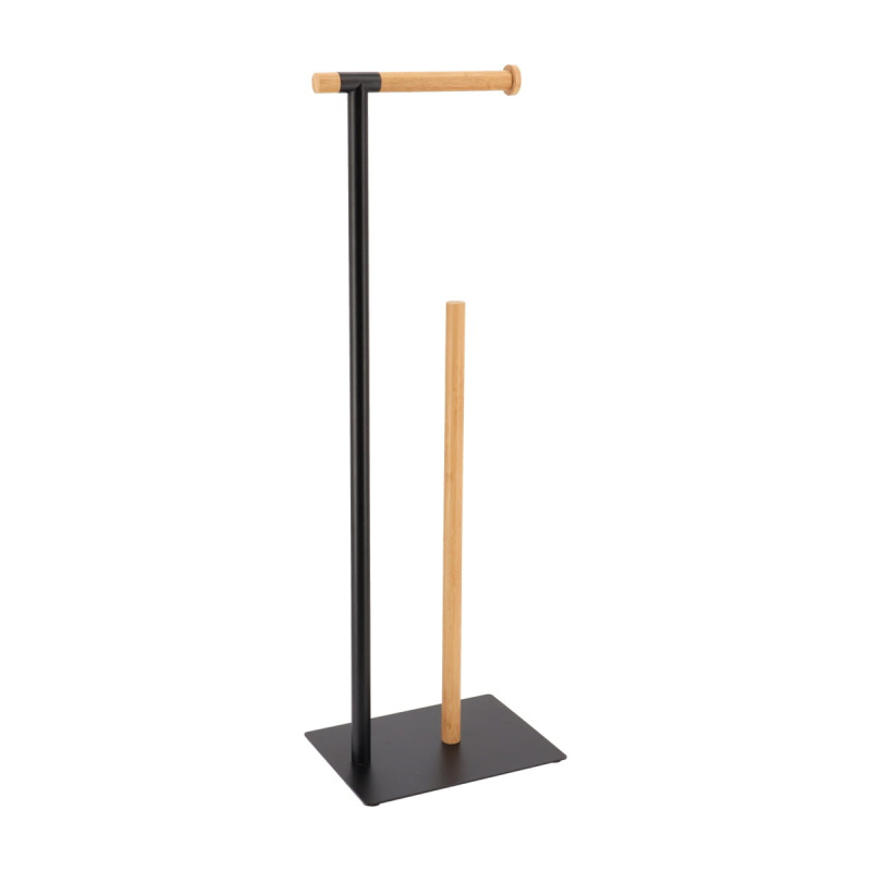 Tendance Kovový stojan na toaletní papír s náplní MAT, 69,5 x 22 x 16 cm, Černý černá