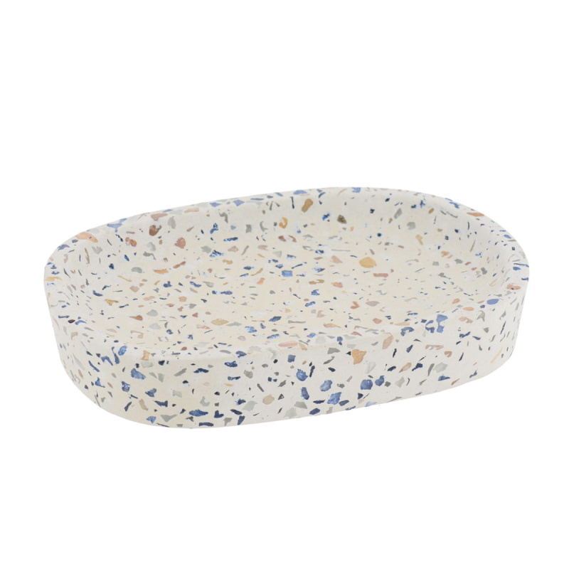 Tendance TERRAZZO miska na mýdlo teraco, 9 x 13 x 2 cm vícebarevný