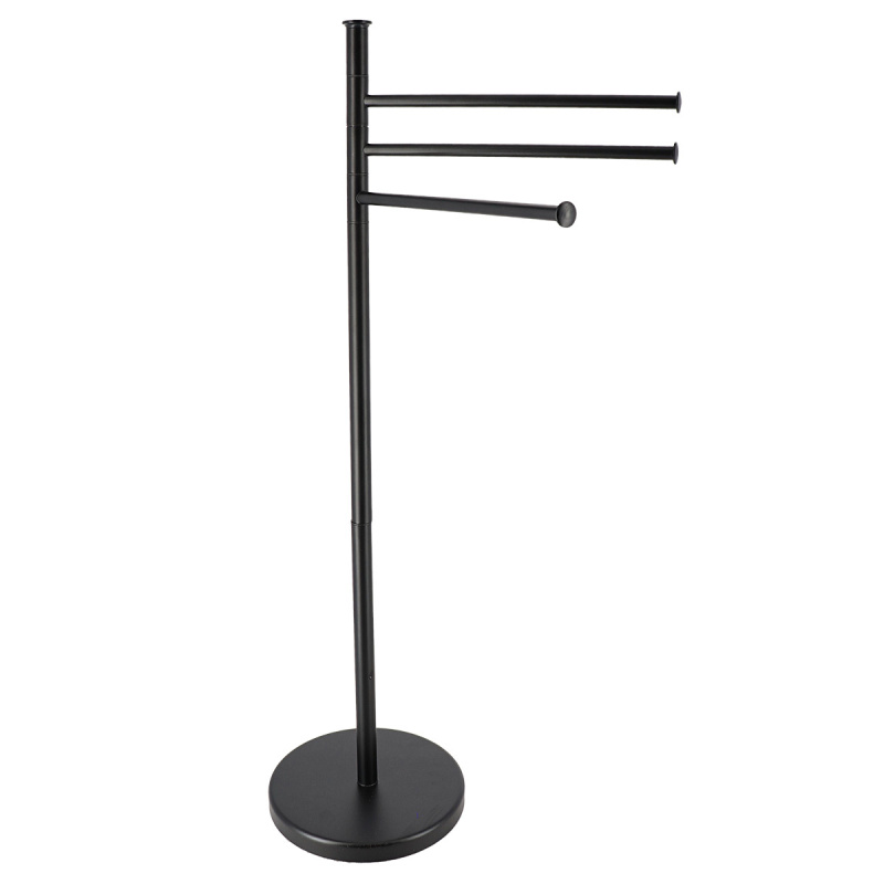 Tendance Stojan na ručníky se 3 otočnými rameny, 82,5 x 22 x 41,5 cm černá