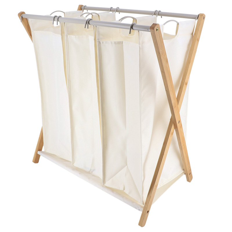 Tendance CHIC INTERIER 3-komorový koš na prádlo, 35 l x3 béžová