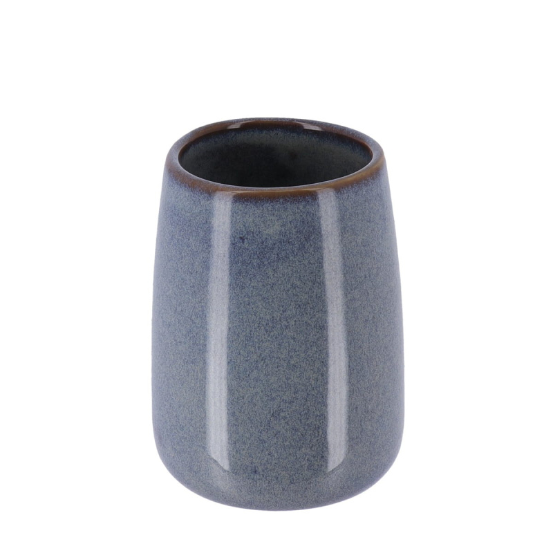 Tendance Keramický kelímek na zubní kartáček NORDIC, Ø 7,6 cm modrý