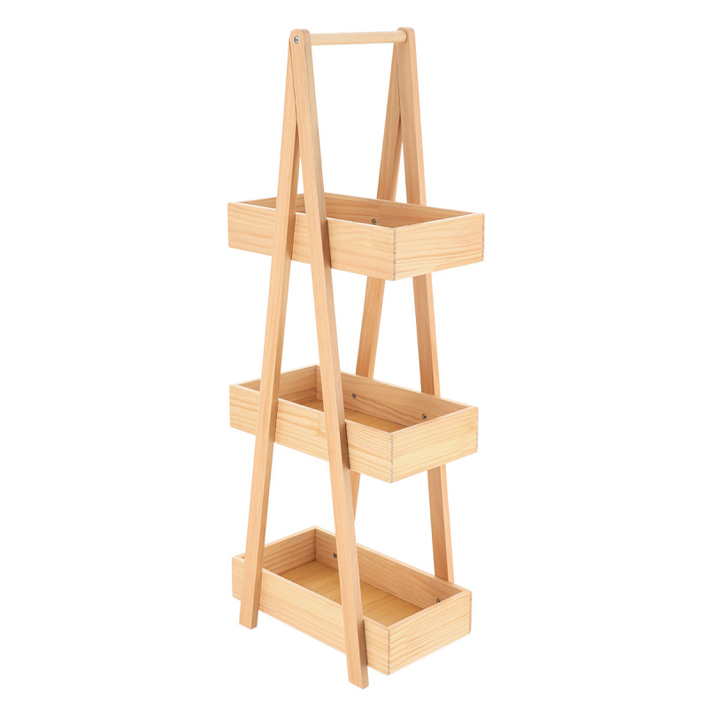 Tendance Úzká bambusová police JAPANDI, Bambus/MDF, 19 x 30 x 81 cm béžová