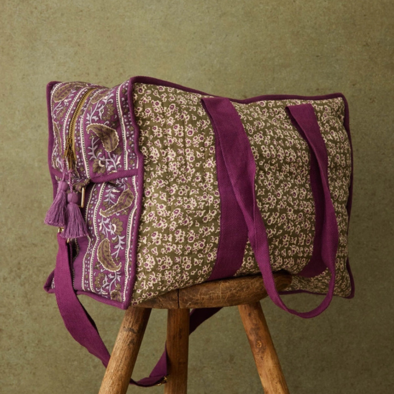 LOUISE MISHA Cestovní taška 36H Lilio - Khaki Freesia Dreams