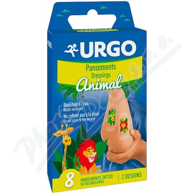 Urgo Tattoo Animal dětská náplast, 8 ks