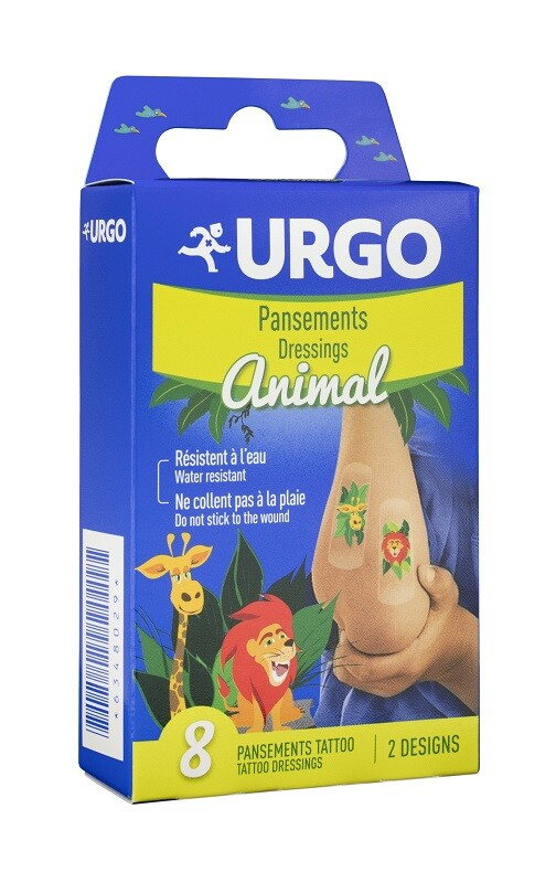 Urgo Tattoo Animal dětská náplast, 8 ks