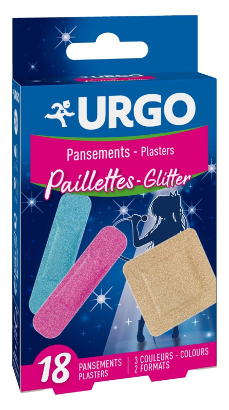 URGO Glitter třpytivé dětské náplasti 18ks