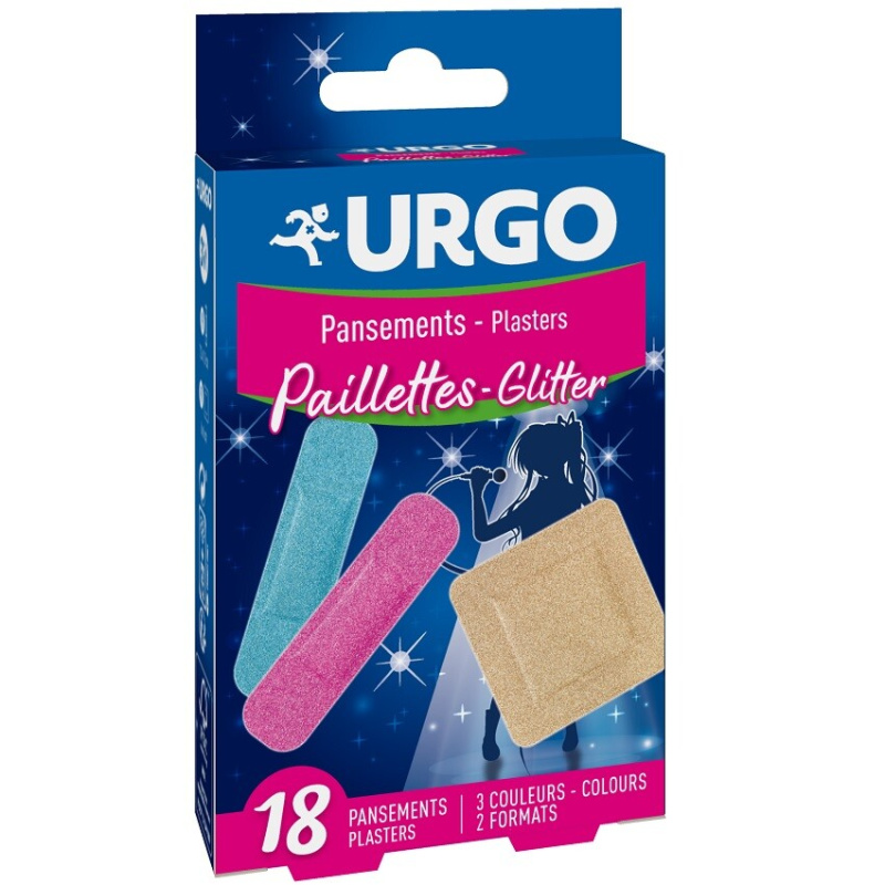 URGO Glitter třpytivé dětské náplasti 18ks